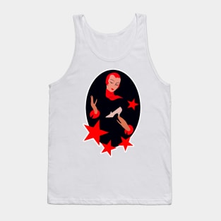 Red-haired girl with pink shoes Tank Top